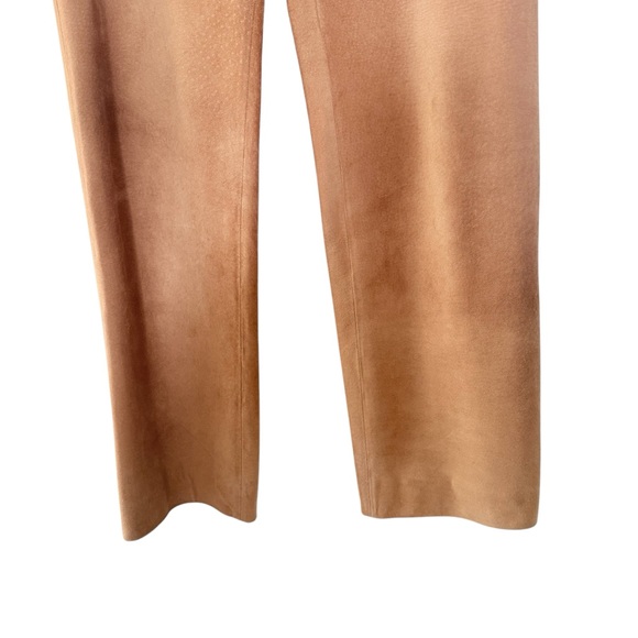 Danier Leather Suede Tan Brown Pants Size 8 Straight Leg Western - Picture 4 of 16